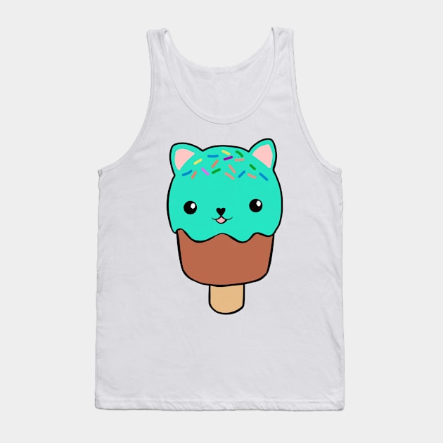 Sugarori Ice-Cream Cat Tank Top by Sugarori